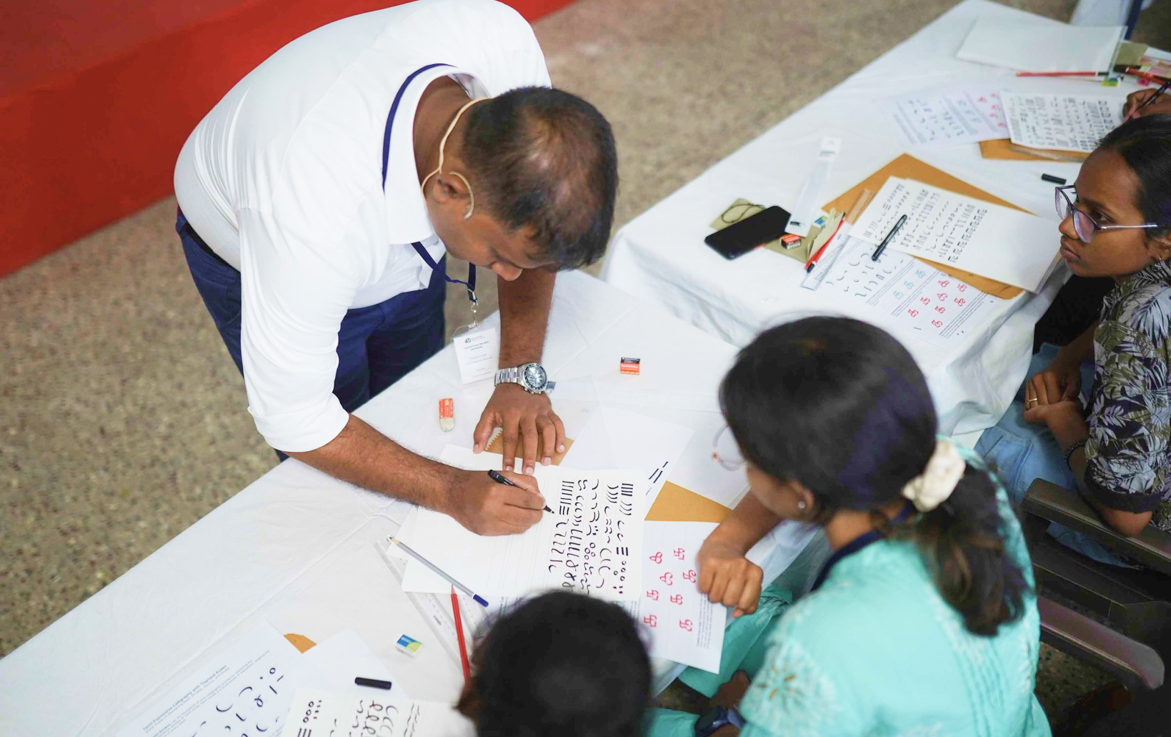 VaraiTamil workshop calligraphy session